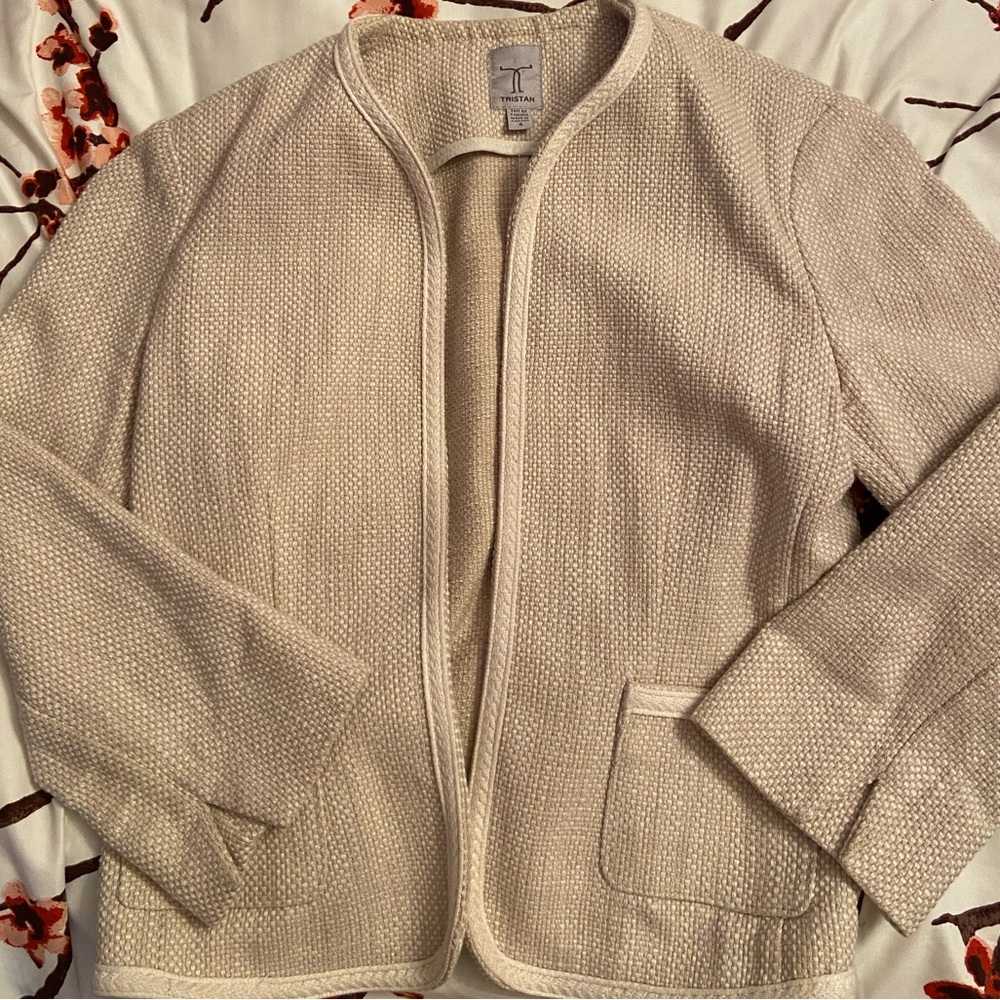 Tristan Beige Textured Blazer